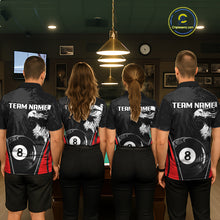 Load image into Gallery viewer, Grey Grunge Eagle Billiard Shirts For Men Custom Pool 8 Ball Billiard Team Jerseys NYN2299