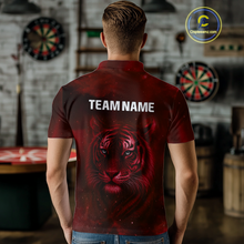 Load image into Gallery viewer, Red Galaxy Tiger Dartboard Men's Darts Team Shirt - Custom Name For Darts Jersey NYN0467