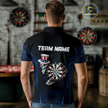 Load image into Gallery viewer, USA Gothic Skull Dartboard Men's Darts Team Shirt - Custom Name For Players NYN0480