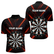 Load image into Gallery viewer, Men's Personalized Darts Shirt With Red Laser Streaks And Dual Dartboards NYN0268