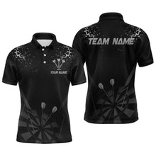 Load image into Gallery viewer, Personalized Dart Shirt For Men With Black Dartboard And Silver Darts Arrows NYN0281
