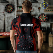 Load image into Gallery viewer, Custom Men's Darts Shirt With Red And Darkness Dartboards, Darts Team Jersey NYN0297