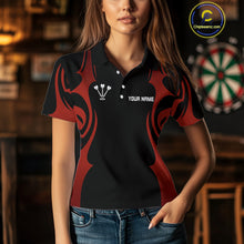 Load image into Gallery viewer, Custom Women's Darts Shirt With Red And Darkness Dartboards, Darts Team Jersey NYN0297
