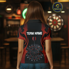 Load image into Gallery viewer, Custom Women's Darts Shirt With Red And Darkness Dartboards, Darts Team Jersey NYN0297