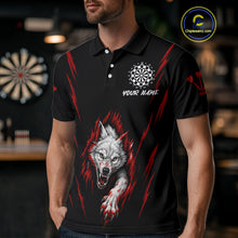 Load image into Gallery viewer, Custom Men's Dart Team Shirt -  Pearl Wolf Clawing - Personalized Team Name &amp; Player NYN0335