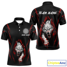 Load image into Gallery viewer, Custom Men's Dart Team Shirt -  Pearl Wolf Clawing - Personalized Team Name &amp; Player NYN0335