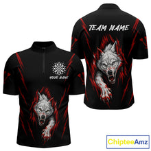 Load image into Gallery viewer, Custom Men's Dart Team Shirt -  Pearl Wolf Clawing - Personalized Team Name &amp; Player NYN0335