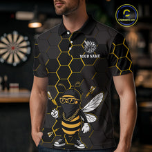 Load image into Gallery viewer, Bee Human And Dart Arrows Funny Darts Shirt For Men - Custom Name &amp; Team Jersey NYN0669