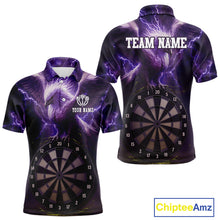Load image into Gallery viewer, Custom Lightning Purple Eagle Dartboard Men Dart Shirt Outfits Dart Team Jerseys NYN1066