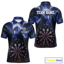 Load image into Gallery viewer, Custom Lightning Blue Eagle Dartboard Men Dart Shirt Outfits Dart Team Jerseys NYN1068