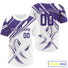 Load image into Gallery viewer, Custom Baseball Jersey For Men Personalized Purple Baseball, Baseball Shirt For Newborn NYN1131