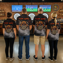 Load image into Gallery viewer, Personalized Funny Bear Grunge Camouflage Darts Polo &amp; 1/4-Zip Shirts For Men Dart Team Jerseys NYN2814
