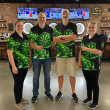 Load image into Gallery viewer, Funny Shamrock Tornado Dartboard Men Darts Polo Shirt Custom St Patrick's Day Darts Team Jersey NYN2532