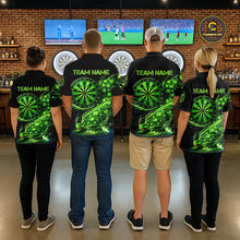 Load image into Gallery viewer, Funny Shamrock Tornado Dartboard Men Darts Polo Shirt Custom St Patrick's Day Darts Team Jersey NYN2532