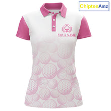 Load image into Gallery viewer, Pink Ribbon Breast Cancer Awareness Womens Polo Shirt Custom US Flag Patriotic Golf Shirt For Women NYN3099