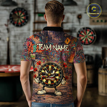Load image into Gallery viewer, Funny Dartboard Smoking Men Darts Team Shirt Personalized Graffiti Dart Polo Jerseys NYN2554