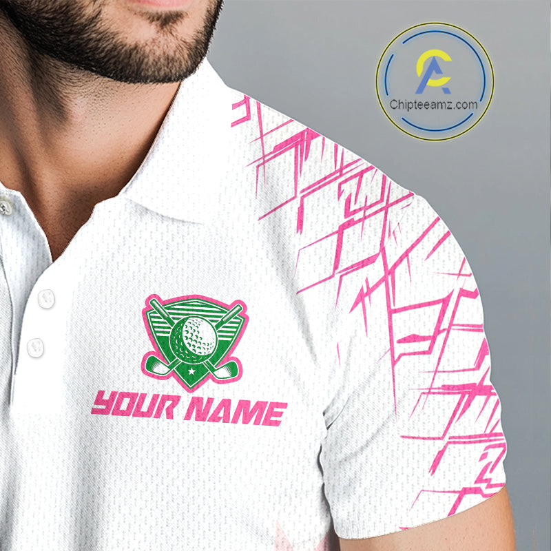 Mens Golf Clothing Green And Pink Argyle Pattern Golf Polo Shirt Custom Golf Upf Shirts NYN2930