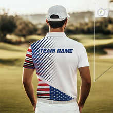 Load image into Gallery viewer, Patriotic Mens Golf Shirts Golf Clothing Custom American Flag Polo Shirt, Gifts For The Golfer NYN2932