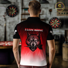 Load image into Gallery viewer, Personalized Wolf-Head Dart Arrows Red Dart Polo Shirt For Men Dart Team Jerseys NYN2284