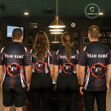 Load image into Gallery viewer, Personalized Red 8 Ball Pool Billiard Shirts For Men Custom Thunder Lightning Pool Team Attire NYN2940