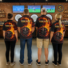 Load image into Gallery viewer, Grim Reaper Red Flaming Dartboard Women Darts Polo Shirt Personalized Grunge Darts Team Jerseys NYN2600