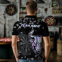 Load image into Gallery viewer, Bull &amp; Dartboard Custom Grunge Men's Darts Polo Shirt Holographic Darts Team Jersey NYN2353