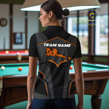 Load image into Gallery viewer, Custom 8 Ball Pool Team Shirts Women's Billiard Attire Personalized Billiard Ballls Gifts|Orange NYN2395