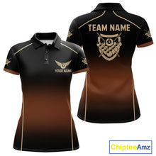 Load image into Gallery viewer, Black And Brown 8 Ball Pool Women Billiard Polo &amp; 1/4-Zip Shirt Custom Billiard Balls Jerseys NYN2442