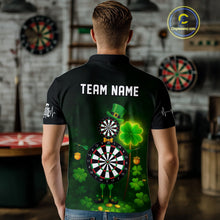 Load image into Gallery viewer, Personalized Funny Dartboard Patrick Day Men Darts Polo Shirts Shamrock Dart Team Gifts NYN2185