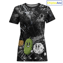 Load image into Gallery viewer, Custom Pickle And Ball Funny Pickleball Ball T-Shirt For Women Outfits Pickleball Jerseys NYN2487