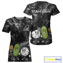 Load image into Gallery viewer, Custom Pickle And Ball Funny Pickleball Ball T-Shirt For Women Outfits Pickleball Jerseys NYN2487
