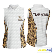Load image into Gallery viewer, Camouflage Pattern Golf Ball Womens Golf Sleeveless Polo Shirts Custom Golf Team Clothing Golf Gifts For Women NYN2836