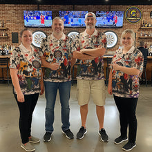 Load image into Gallery viewer, Grunge Graffiti Funny Friends And Beer Women Darts Shirt Custom Polo 1/4 Zip Team Darts Jersey NYN3243