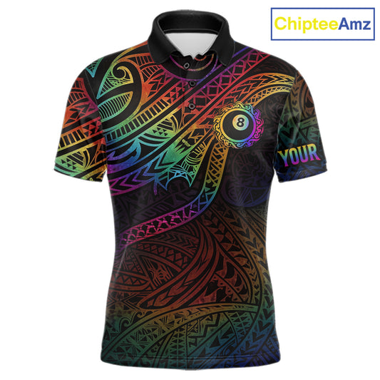 Colorful Rainbow Tribal Billiard Jersey For Men 8 Ball Billiard Uniform Billiard Team Shirts NYN2922