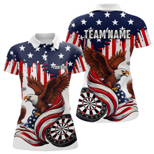 Load image into Gallery viewer, US Flag Eagle 3D Dartboard Women Darts Team Shirt Personalized Patriotic Dart Polo Jerseys NYN2571