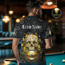 Load image into Gallery viewer, Butterfly Skull Billiard Polo &amp; Quarter-Zip Shirts For Men Custom 9 Ball Billiard Jerseys NYN2308