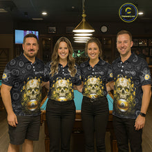Load image into Gallery viewer, Butterfly Skull Billiard Polo &amp; Quarter-Zip Shirts For Men Custom 9 Ball Billiard Jerseys NYN2308