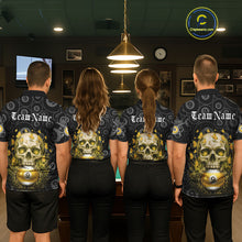 Load image into Gallery viewer, Butterfly Skull Billiard Polo &amp; Quarter-Zip Shirts For Men Custom 9 Ball Billiard Jerseys NYN2308