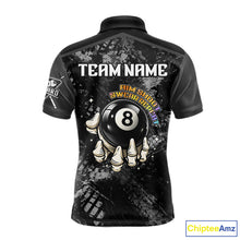 Load image into Gallery viewer, Aim Shoot Swear Repeat Holding 8 Ball Pool Men Billiard Team Shirt Custom Ball Billiards Apparel NYN2467