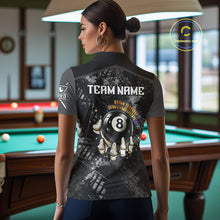 Load image into Gallery viewer, Aim Shoot Swear Repeat Holding 8 Ball Pool Women Billiard Team Shirt Custom Ball Billiards Apparel NYN2467