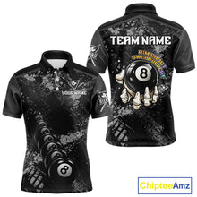 Load image into Gallery viewer, Aim Shoot Swear Repeat Holding 8 Ball Pool Men Billiard Team Shirt Custom Ball Billiards Apparel NYN2467
