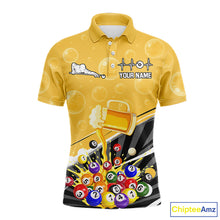 Load image into Gallery viewer, Funny Beer And Pool Balls Billiard Team Shirt For Men Custom Billiard Polo &amp; 1/4 Zip Attire NYN2477
