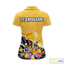 Load image into Gallery viewer, Funny Beer And Pool Balls Billiard Team Shirt For Women Custom Billiard Polo &amp; 1/4 Zip Attire NYN2477