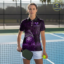 Load image into Gallery viewer, Custom Blue Tribal Pattern Flame Pickleball 3D Ball Jerseys Women Pickleball League Shirts NYN2227