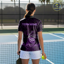 Load image into Gallery viewer, Custom Blue Tribal Pattern Flame Pickleball 3D Ball Jerseys Women Pickleball League Shirts NYN2227