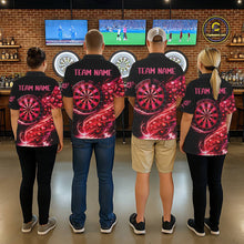 Load image into Gallery viewer, Funny Pink Hearts Tornado Dartboard Women Darts Valentine Shirt Custom Dart Polo Couple Gifts NYN2536