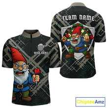 Load image into Gallery viewer, Custom Santa Claus Dartboard Funny Christmas Dart Team Men Quarter-Zip Shirt Xmas Dart Gifts NYN1537