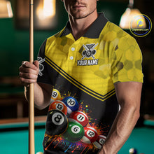 Load image into Gallery viewer, Custom Colorful Splash Ball Billiard Shirt For Men Personalized Cue Billiard Attire Gifts NYN2337