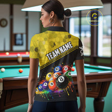 Load image into Gallery viewer, Custom Colorful Splash Ball Billiard Shirt For Women Personalized Cue Billiard Attire Gifts NYN2337