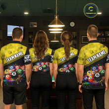 Load image into Gallery viewer, Custom Colorful Splash Ball Billiard Shirt For Men Personalized Cue Billiard Attire Gifts NYN2337